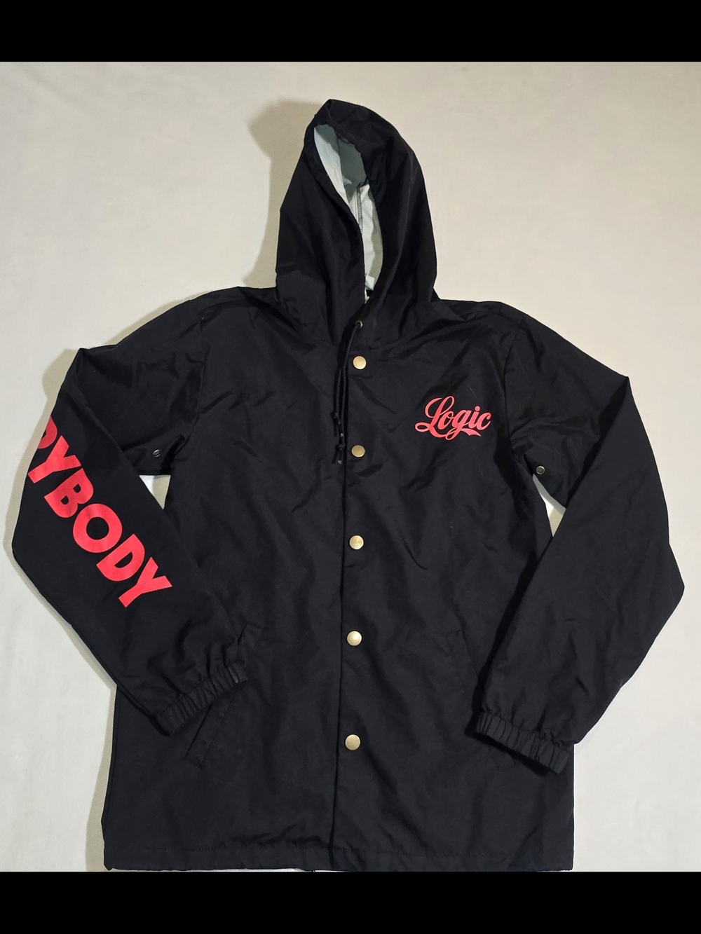 Logic Everybody Tour Coach Jacket Black Red Graphics Small